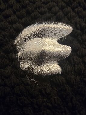 Schiaparelli Inspired Textured Silver Statement Ring for Women - Modern Design